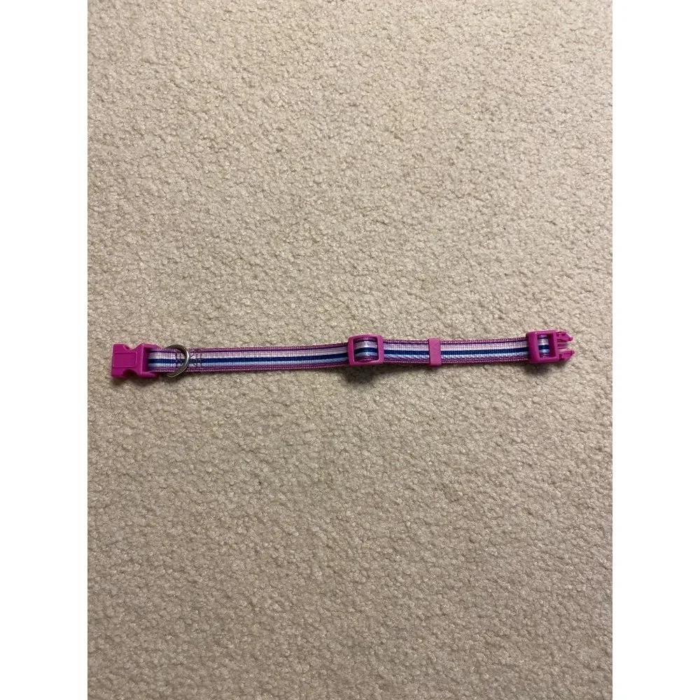 Pastel Stripe Adjustable Dog Collar